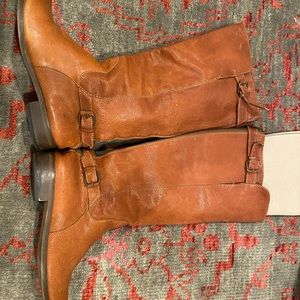J crew brown leather boots